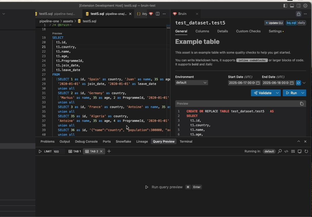 CodeLens Preview Button